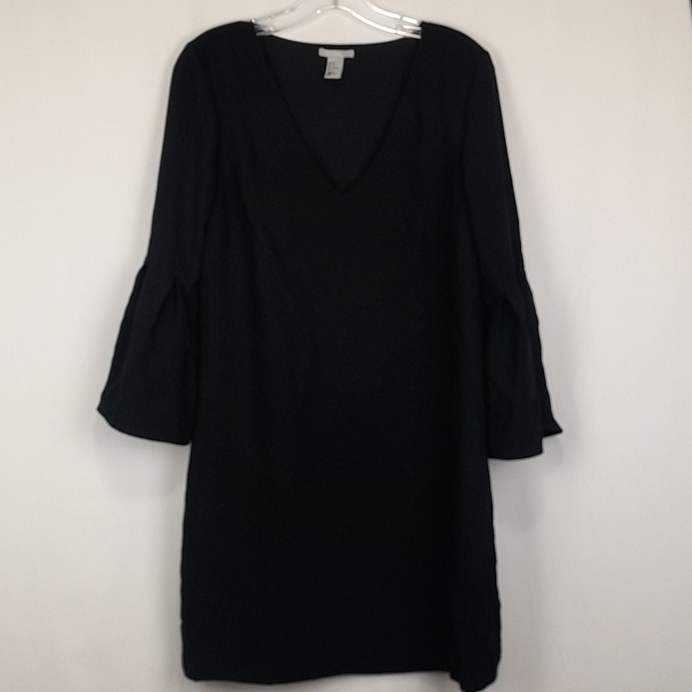 H&M Black Bell Long Sleeved Dress
